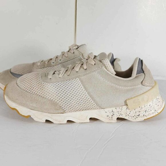 SOREL Women's Kinetic Lite US 9 White Cream Lace Up Fashion Sneaker Shoes - Picture 2 of 13